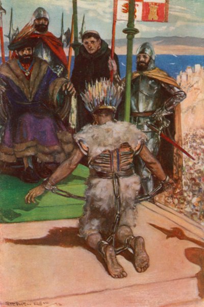 Montezuma before Cortes by Stephen Reid